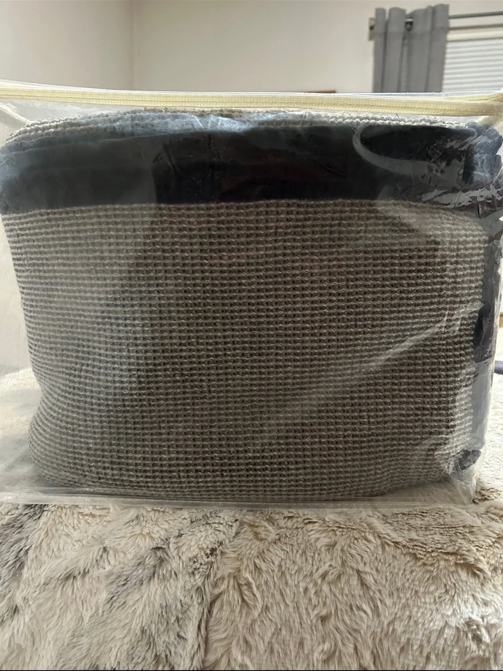 Threshold Micro Waffle Coverlet & Shams King sized set
